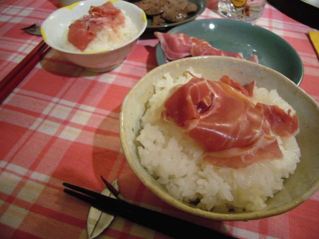 名物「生ハムご飯」